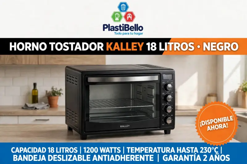 Horno tostador kalley 18 Litros